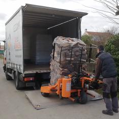 Palette de b�ches FENDUES Pr�mium en vrac 1,8 st�res bois sec < 20% humidit�